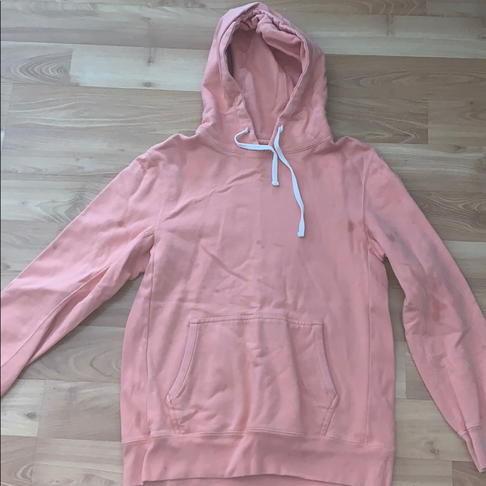 Pink pullover hoodie
